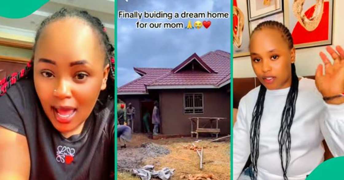 Lady fulfils her dream of building a house for her mum. Lady fulfils her dream of building a house for her mum.