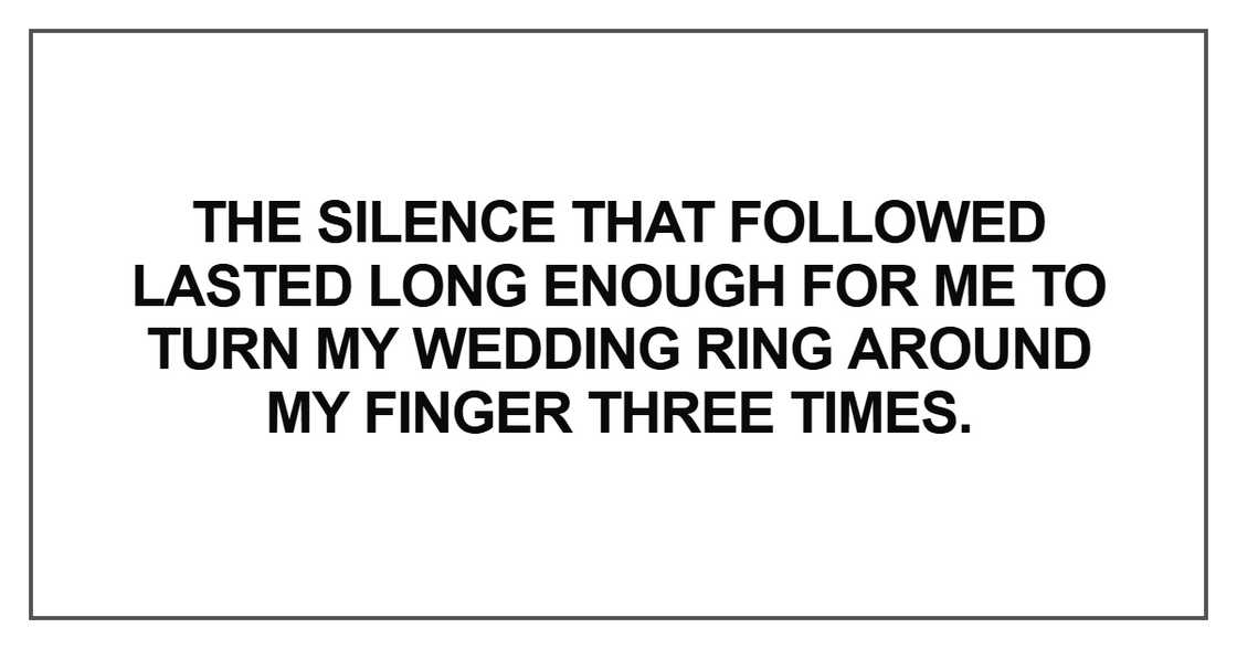 The silence that followed lasted long