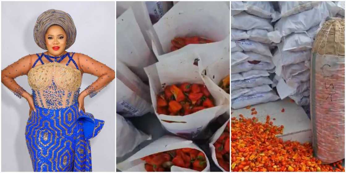 Toyin Abraham give out raw 'rodo' pepper as souvenir at Iyabo Ojo's star-studded party Toyin Abraham give out raw 'rodo' pepper as souvenir at Iyabo Ojo's star-studded party