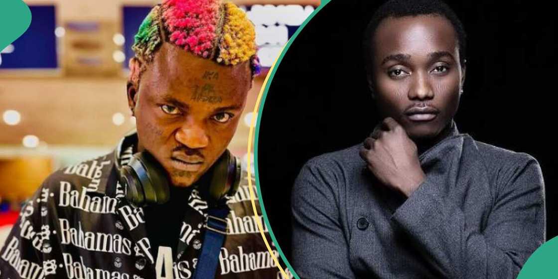 Nigerian singers Portable and Brymo Nigerian singers Portable and Brymo