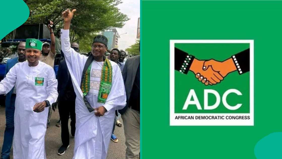 ADC House of Representatives Member Leke Abejide joins protest supporting party leadership claim.