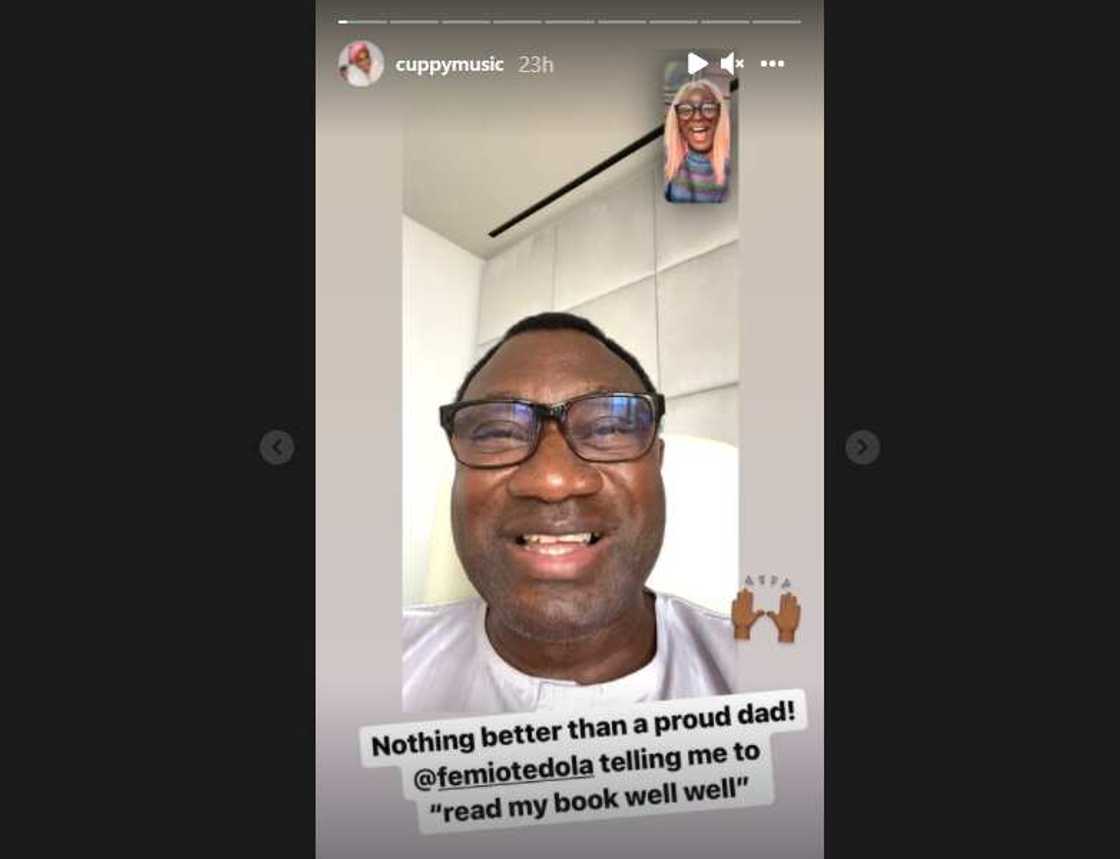 Femi Otedola advises DJ Cuppy. Femi Otedola advises DJ Cuppy.