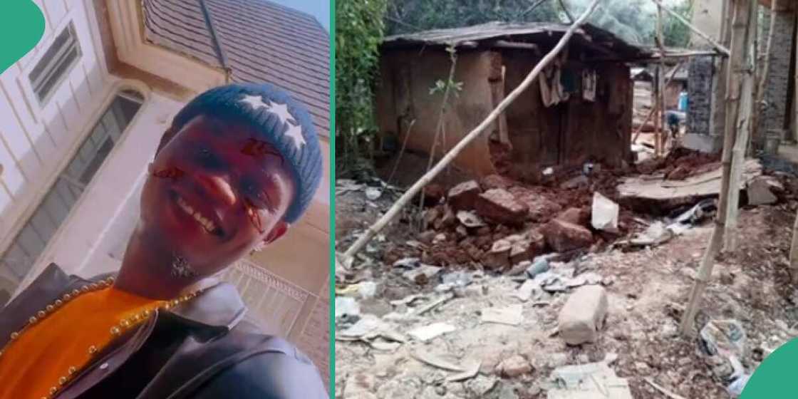 Photo of young man and house Photo of young man and house
