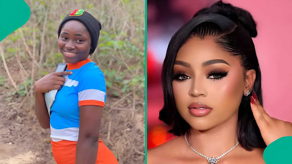 Lady shares her encounter with actress Regina Daniels at her shop.