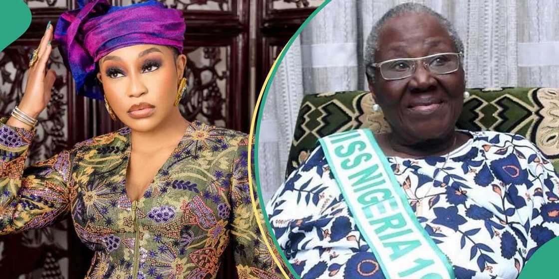 Rita Dominic celebrates 1st Miss Nigeria, Grace Oyelude at 93.