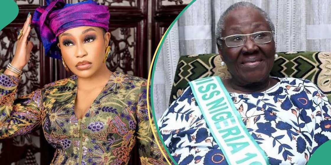 Rita Dominic celebrates 1st Miss Nigeria, Grace Oyelude at 93. Rita Dominic celebrates 1st Miss Nigeria, Grace Oyelude at 93.