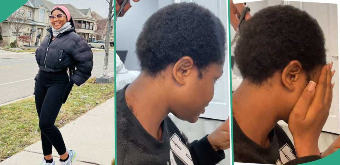 A lady in Canada cut her hair