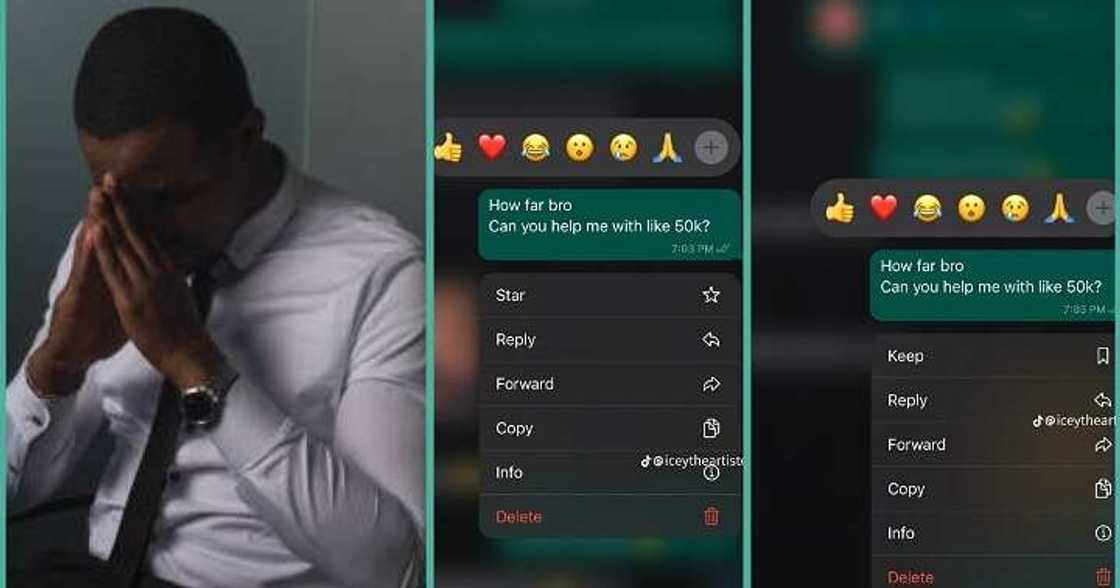 Man asks friends for N50k each, shares their response Man asks friends for N50k each, shares their response