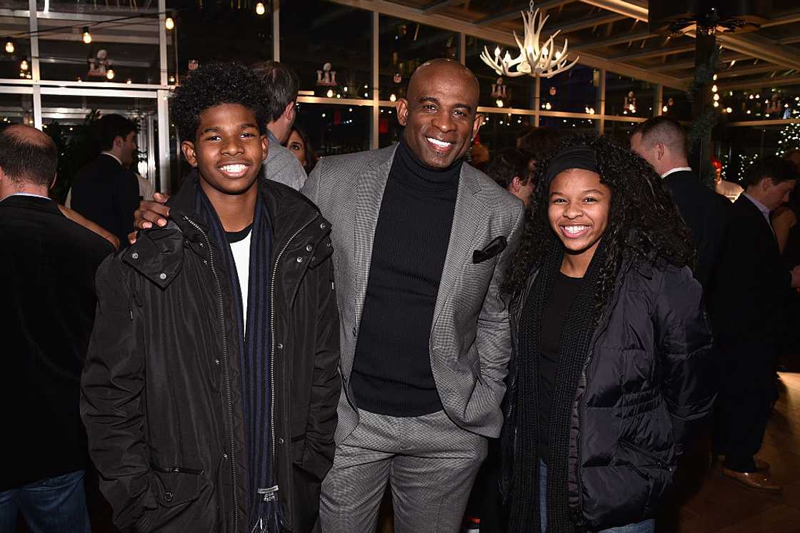 Shedeur Sanders, Deion Sanders and Shelomi Sanders at STK Rooftop Shedeur Sanders, Deion Sanders and Shelomi Sanders at STK Rooftop