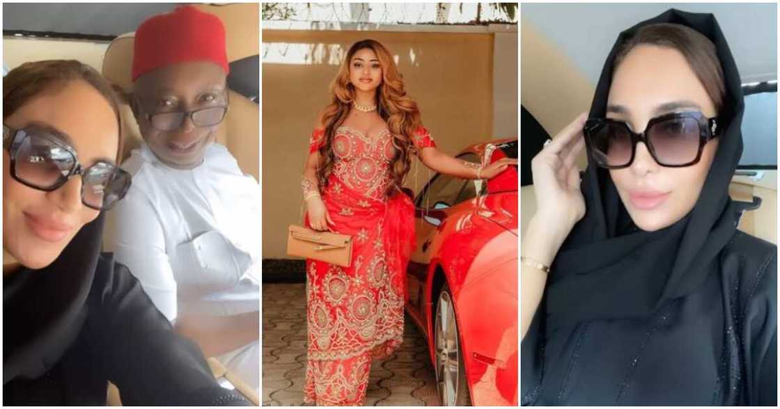 Photos of Ned Nwoko, Regina Daniels and Laila Charani