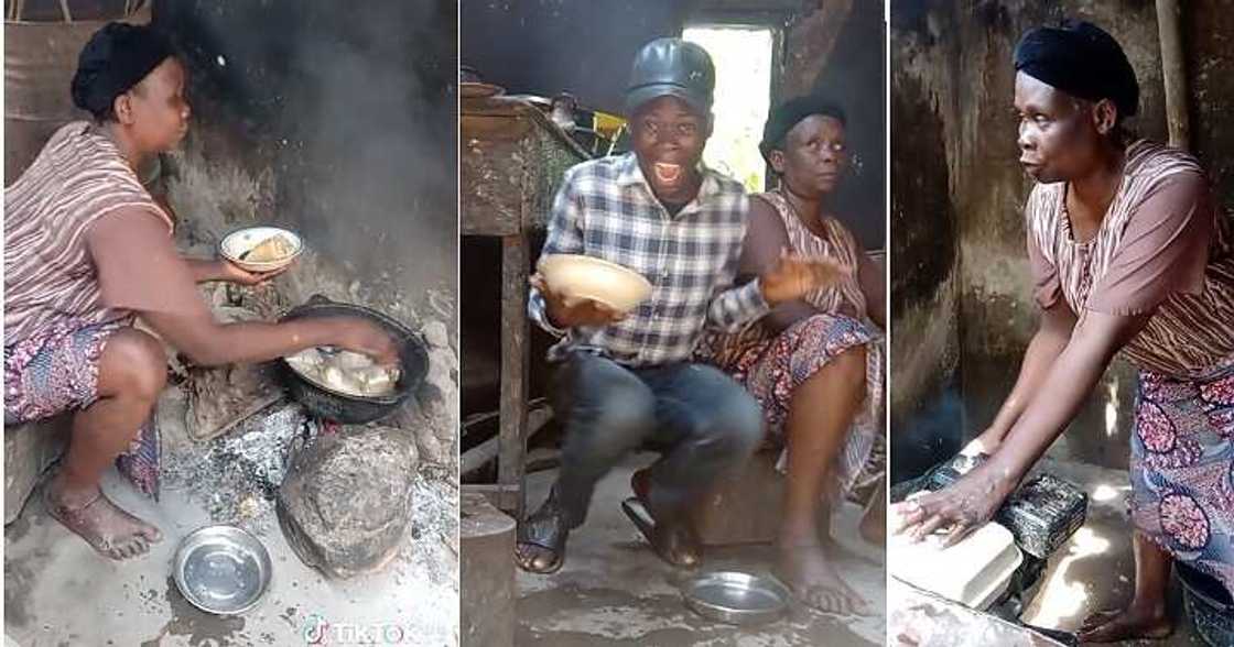Blind woman cooks moi-moi, serves som Blind woman cooks moi-moi, serves som