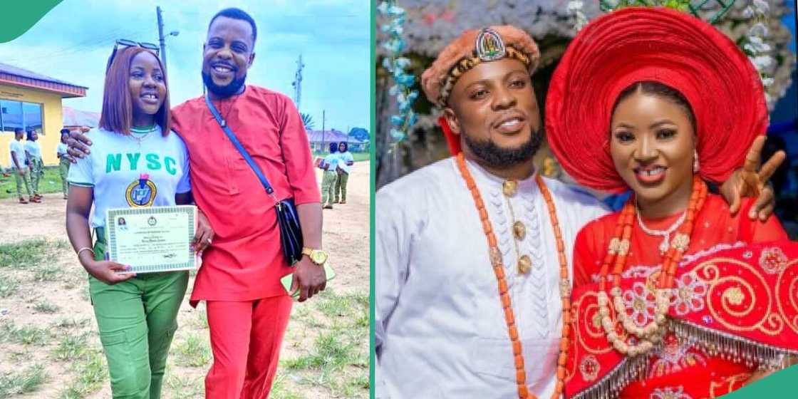 Man marries his first girlfriend. Man marries his first girlfriend.