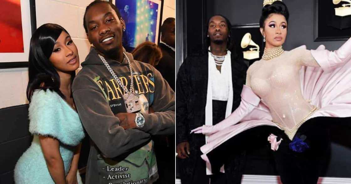 Cardi B, baby, Offset. Cardi B, baby, Offset.