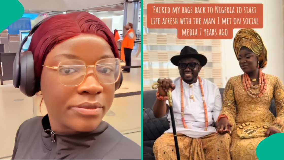 UK-based lady packs her bags and moves back to Nigeria to be with man she met on social media