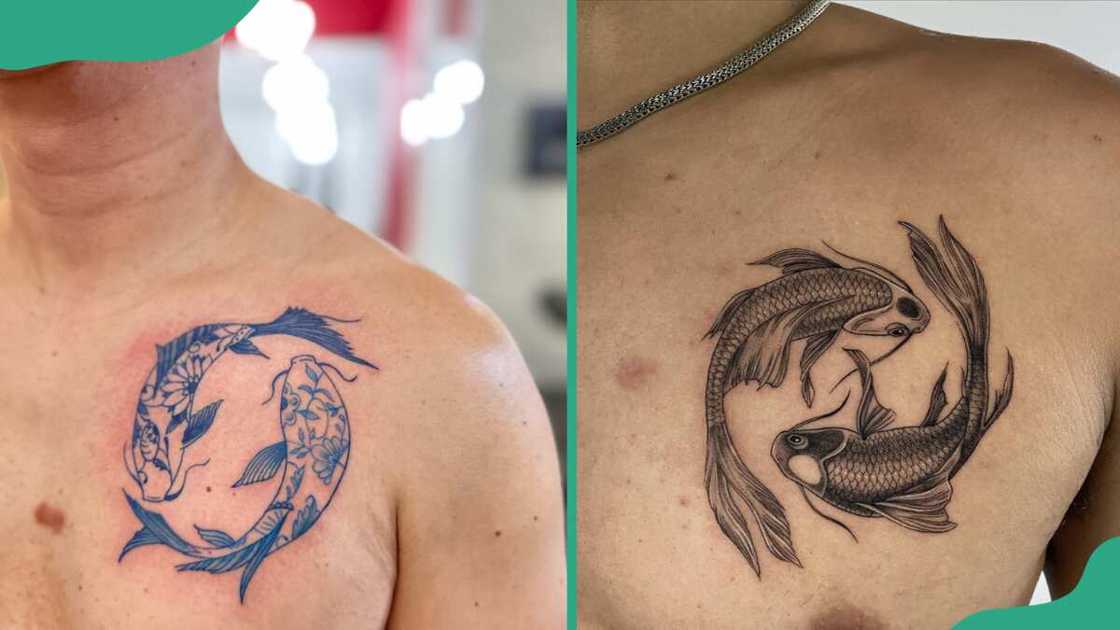 Chest koi fish tattoo Chest koi fish tattoo