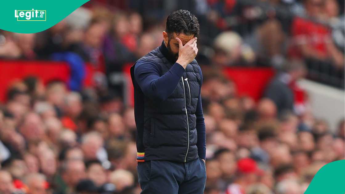 Ruben Amorim, Manchester United, Aston Villa, Old Trafford, Manchester, England, Premier League. Ruben Amorim, Manchester United, Aston Villa, Old Trafford, Manchester, England, Premier League.