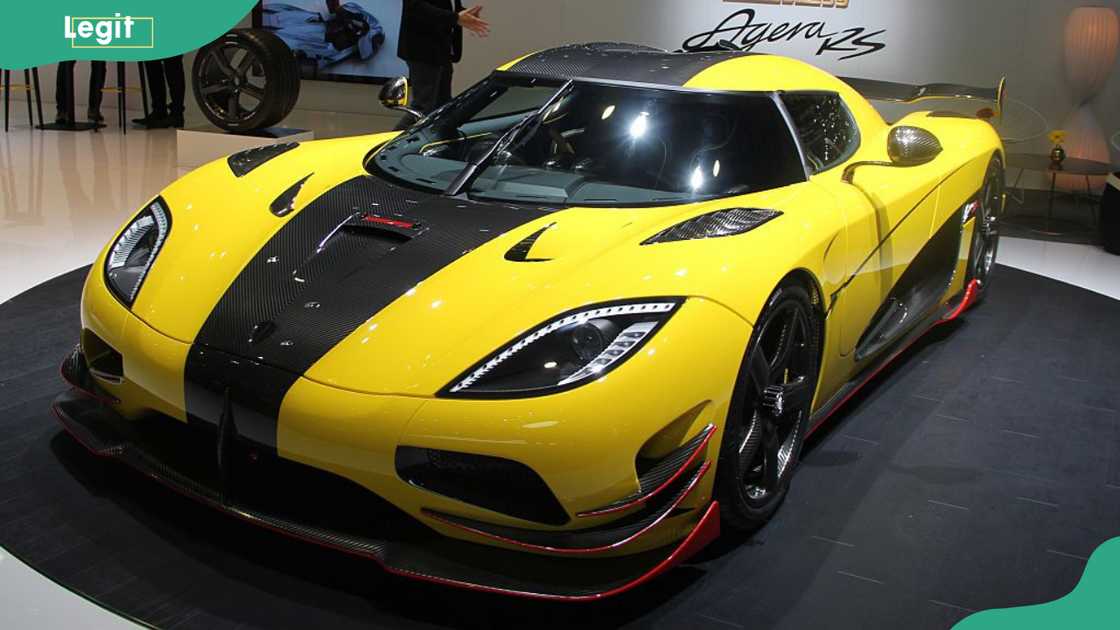 Koenigsegg Agera RS is on display during the first press day of the 86th Geneva International Motor Show in Geneva, Switzerland Koenigsegg Agera RS is on display during the first press day of the 86th Geneva International Motor Show in Geneva, Switzerland