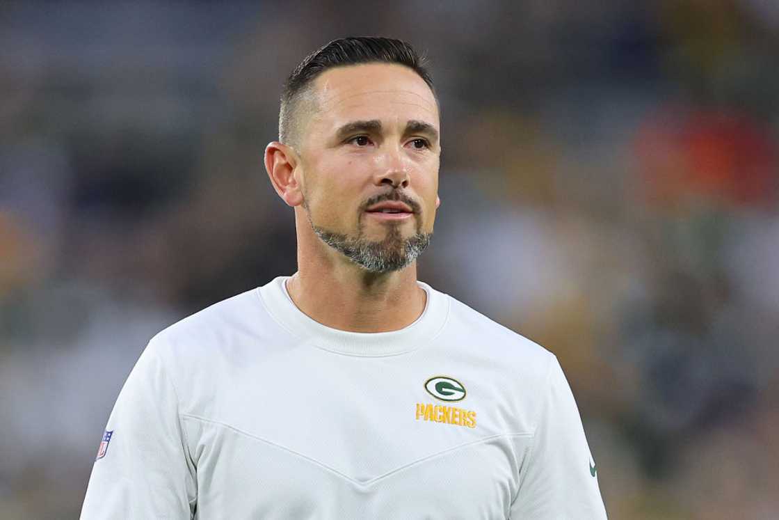 Matt LaFleur at Lambeau Field in Green Bay, Wisconsin.