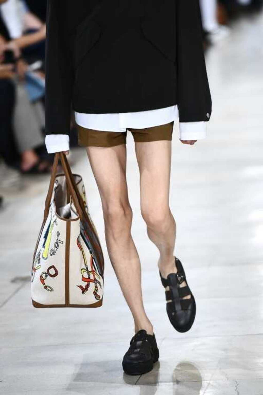 Short shorts were a key look at Hermes Short shorts were a key look at Hermes