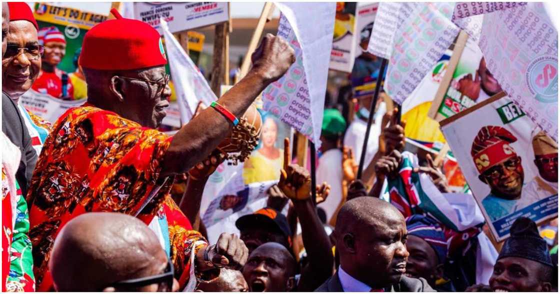 Bola Tinubu, 2023 elections, APC, Senator Chimaroke Nnamani (PDP-Enugu) Bola Tinubu, 2023 elections, APC, Senator Chimaroke Nnamani (PDP-Enugu)