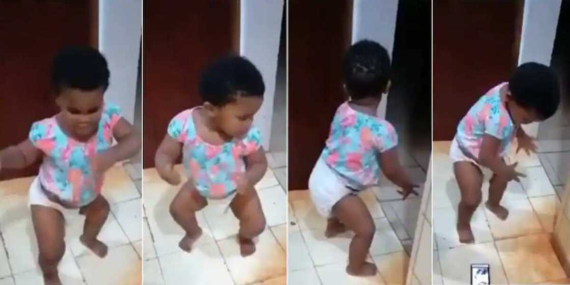 The little girl proved that she is a good dancer