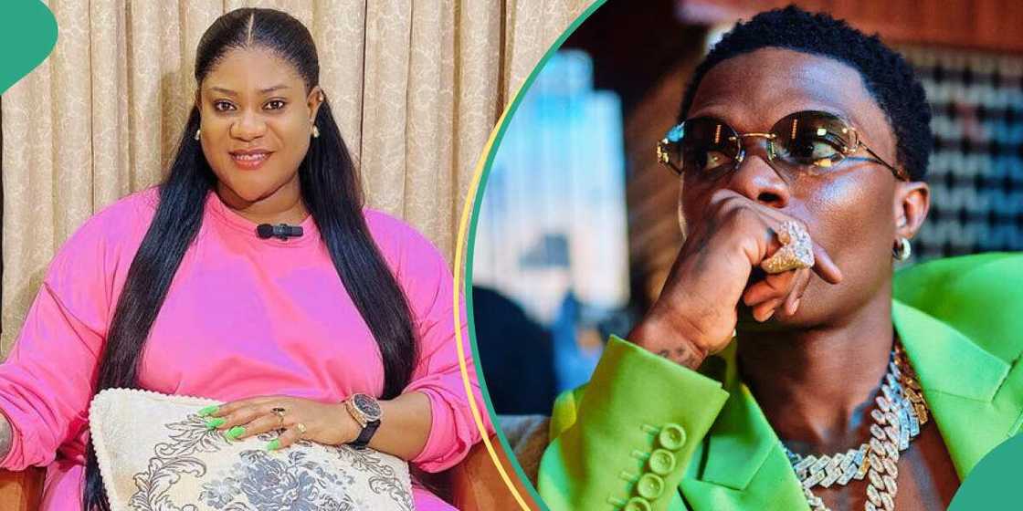 Nkechi Blessing announces giveaway like Wizkid. Nkechi Blessing announces giveaway like Wizkid.