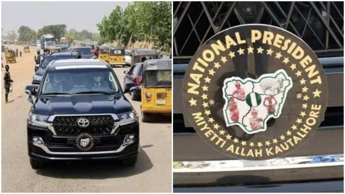 Nigerians React as Miyetti Allah's President Uses Convoy, Police Escorts, SUV with Seal Nigerians React as Miyetti Allah's President Uses Convoy, Police Escorts, SUV with Seal