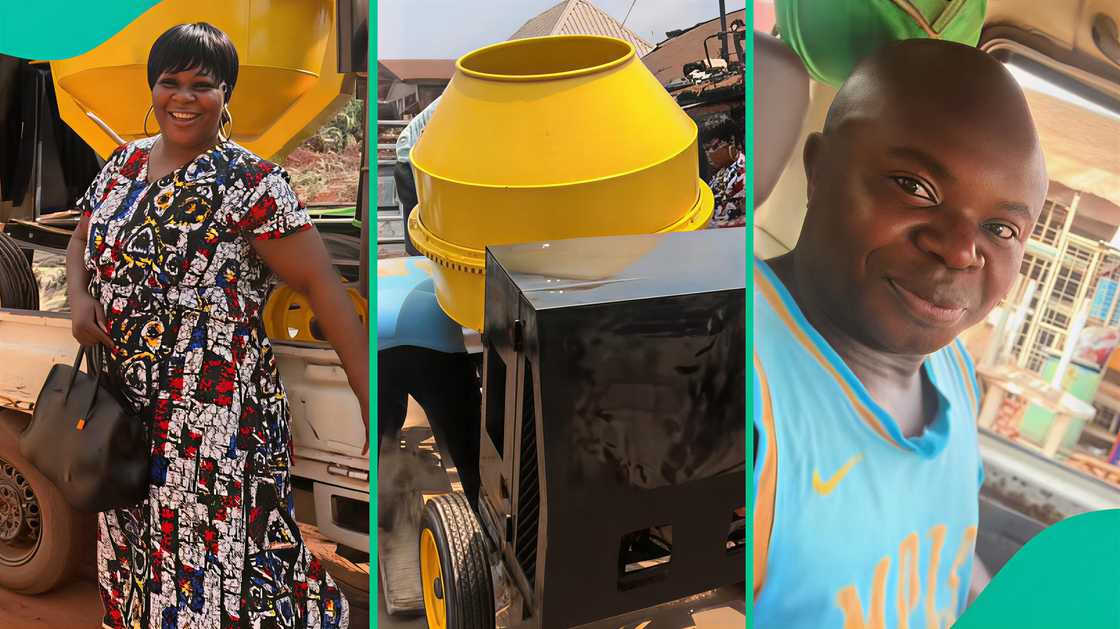 Nigerian woman gifts her husband a mixer. Nigerian woman gifts her husband a mixer.