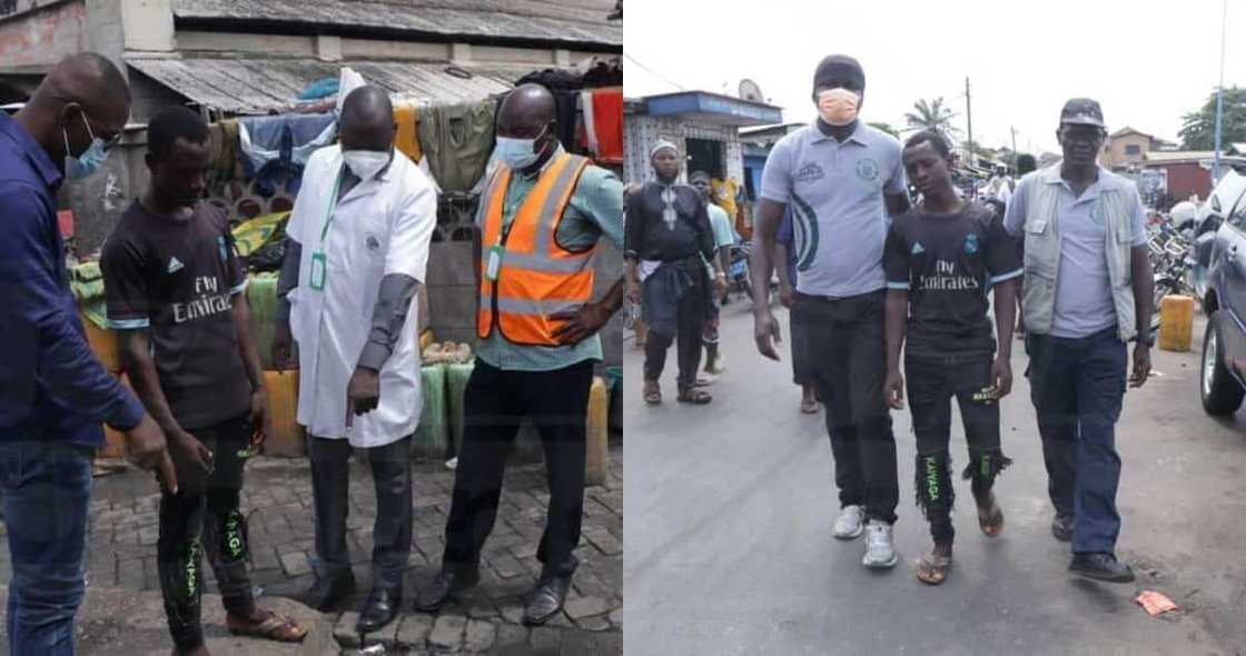 Young man Arrested by Accra Metro Health Inspectors for Throwing Plastic Waste into Gutter Young man Arrested by Accra Metro Health Inspectors for Throwing Plastic Waste into Gutter
