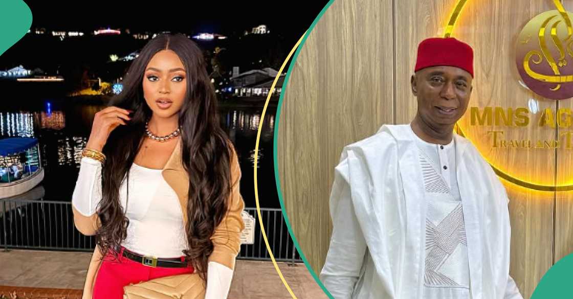 Ned Nwoko reacts to Regina Daniels' new post which she uses only her maiden name.