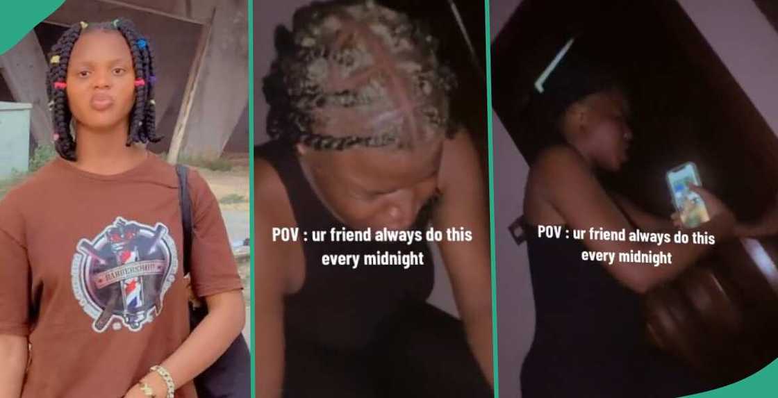 Lady captures her friend's strange behaviour every midnight Lady captures her friend's strange behaviour every midnight