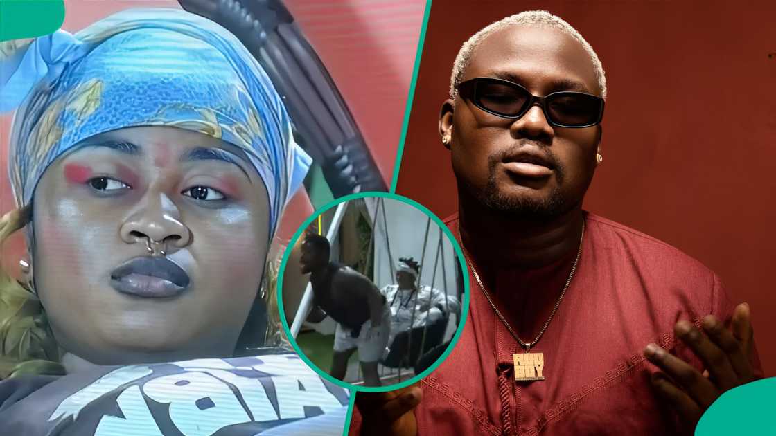 Bbnaija housemates Imisi and Rooboy fight after nominations on Monday night, August 18. Bbnaija housemates Imisi and Rooboy fight after nominations on Monday night, August 18.