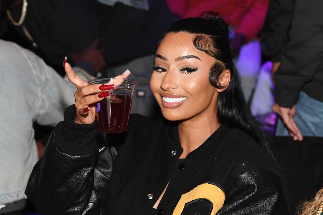 Rubi Rose raises a glass os wine at 2024 PrizePicks World Championship Rubi Rose raises a glass os wine at 2024 PrizePicks World Championship