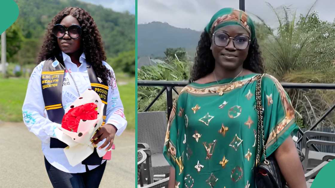 Lady graduates from university. Lady graduates from university.