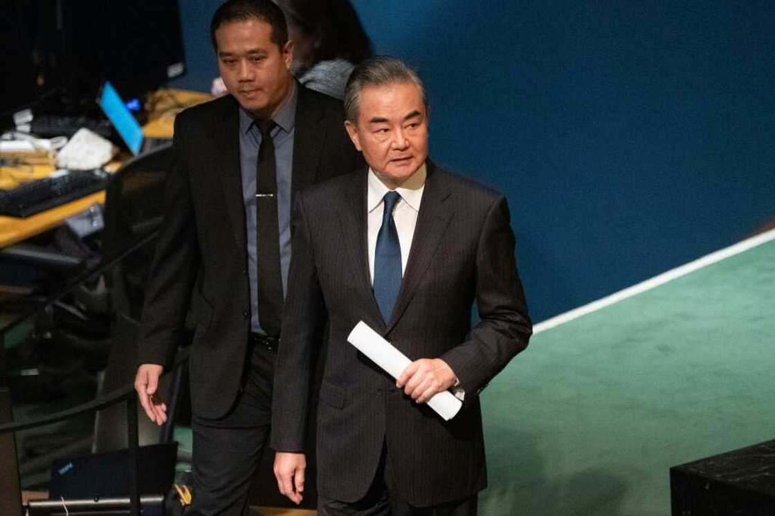 China's Foreign Minister Wang Yi arrives to address the 77th session of the United Nations General Assembly China's Foreign Minister Wang Yi arrives to address the 77th session of the United Nations General Assembly