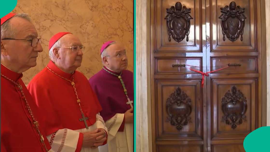 Video shows sealing of papal apartment. Video shows sealing of papal apartment.