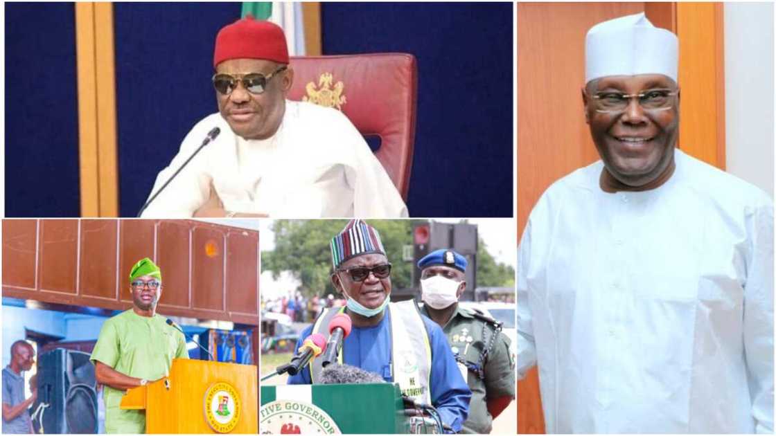 Atiku Abubakar, Nyesom Wike/Seyi Makinde/Samuel Ortom/PDP/2023 Election Atiku Abubakar, Nyesom Wike/Seyi Makinde/Samuel Ortom/PDP/2023 Election