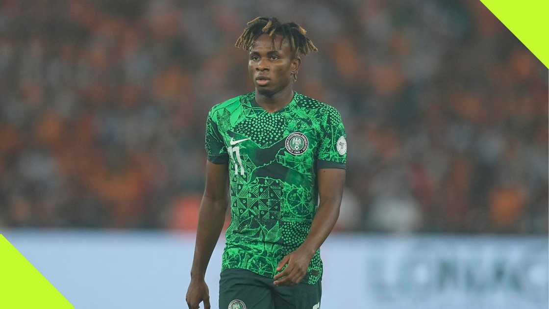 Samuel Chukwueze in action for the Super Eagles