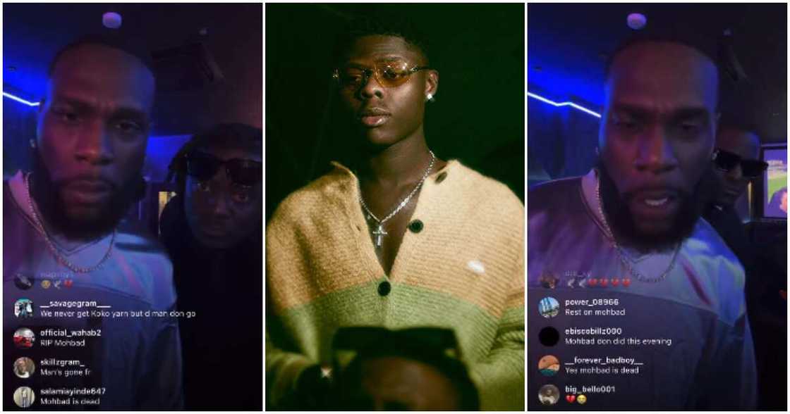 Mohbad's death, moment Burna Boy found out Mohbad's death, moment Burna Boy found out