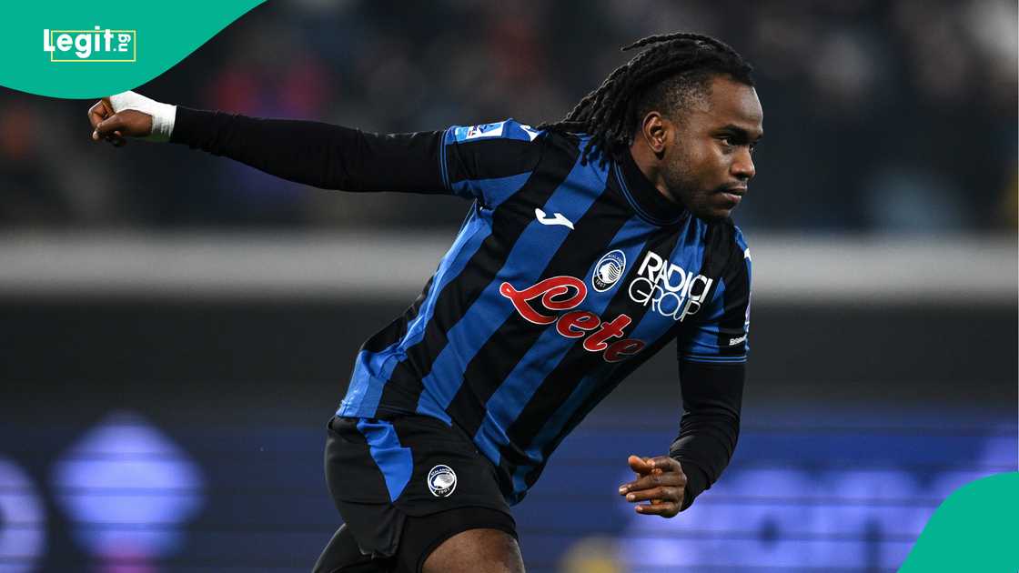 Ademola Lookman celebrates scoring against Napoli Ademola Lookman celebrates scoring against Napoli