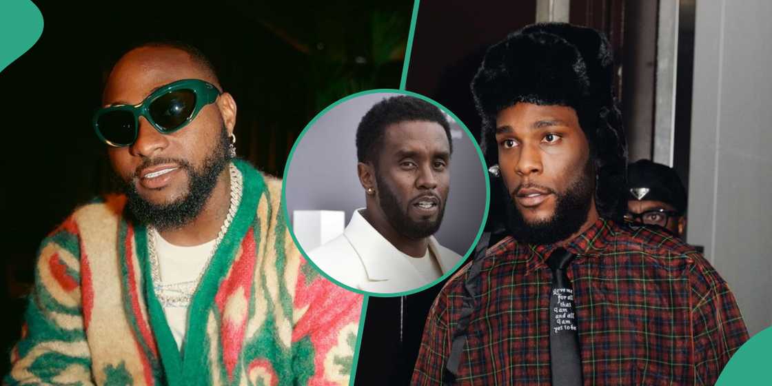 Burna Boy, Davido linked to American rapper Diddy. Burna Boy, Davido linked to American rapper Diddy.