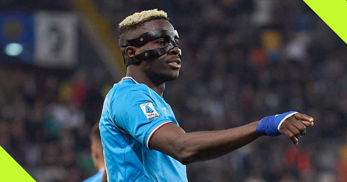 Victor Osimhen in action for Napoli again Udinese. Victor Osimhen in action for Napoli again Udinese.