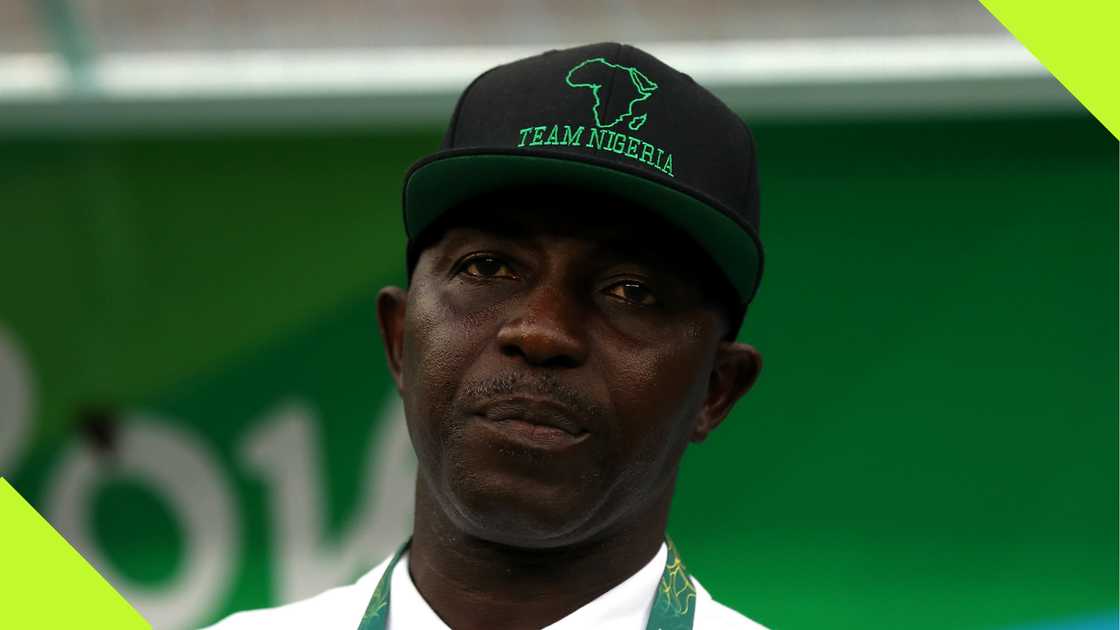 Samson Siasia managing Nigeria at the 2016 Rio Olympics. Samson Siasia managing Nigeria at the 2016 Rio Olympics.