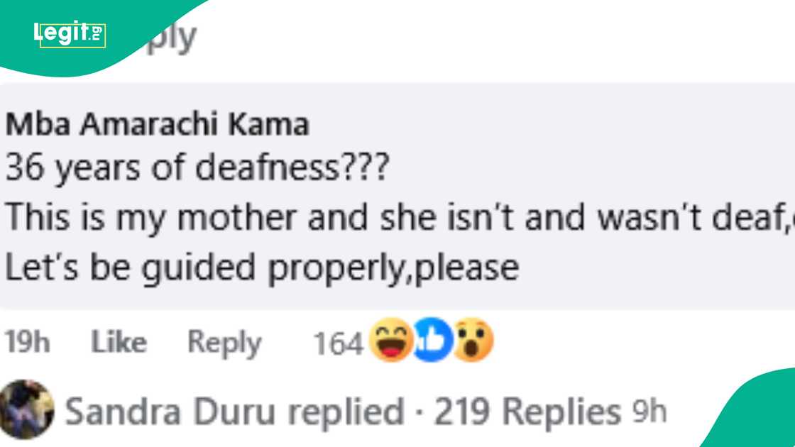 Reactions as lady rubbishes pastor's testimony of healing her mother of 36 years of deafness Reactions as lady rubbishes pastor's testimony of healing her mother of 36 years of deafness