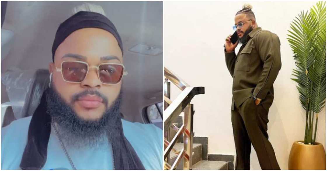 Puzzled fans query BBNaija's Whitemoney over strange appearance of his face Puzzled fans query BBNaija's Whitemoney over strange appearance of his face