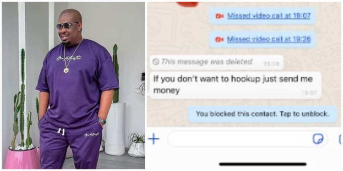 Mixed Reactions as Don Jazzy Blocks Random 'Runs Girl' who Demanded Money from Him Mixed Reactions as Don Jazzy Blocks Random 'Runs Girl' who Demanded Money from Him