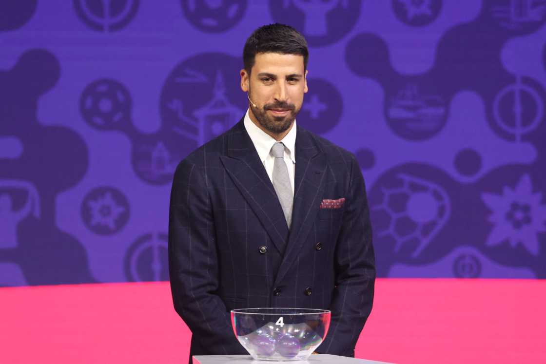 Sami Khedira looks on during the UEFA Women's EURO 2025 Draw Sami Khedira looks on during the UEFA Women's EURO 2025 Draw