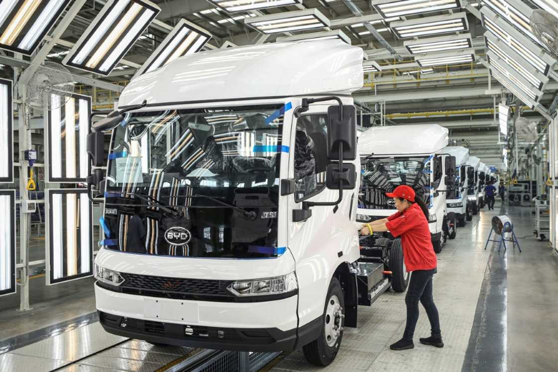 Leading Chinese automaker BYD's sales were boosted by strong demand for electric cars Leading Chinese automaker BYD's sales were boosted by strong demand for electric cars