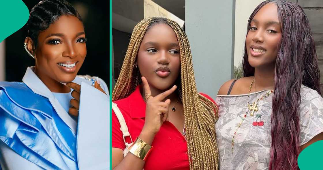 Annie Idibia prays for her daughter Annie Idibia prays for her daughter