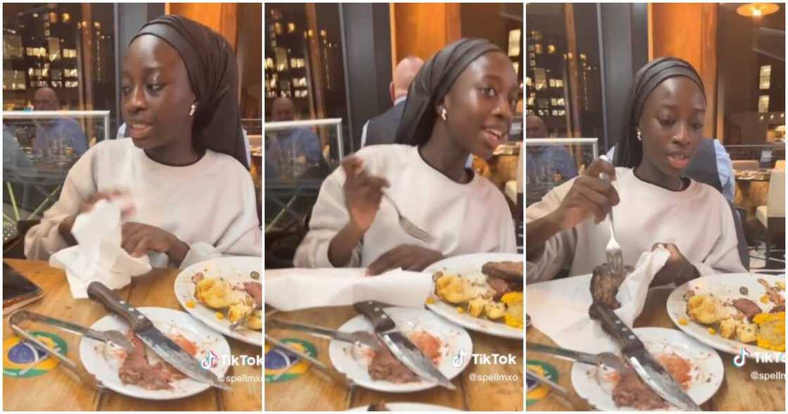 Takeaway, abroad restaurant, serviette, Nigerian lady Takeaway, abroad restaurant, serviette, Nigerian lady